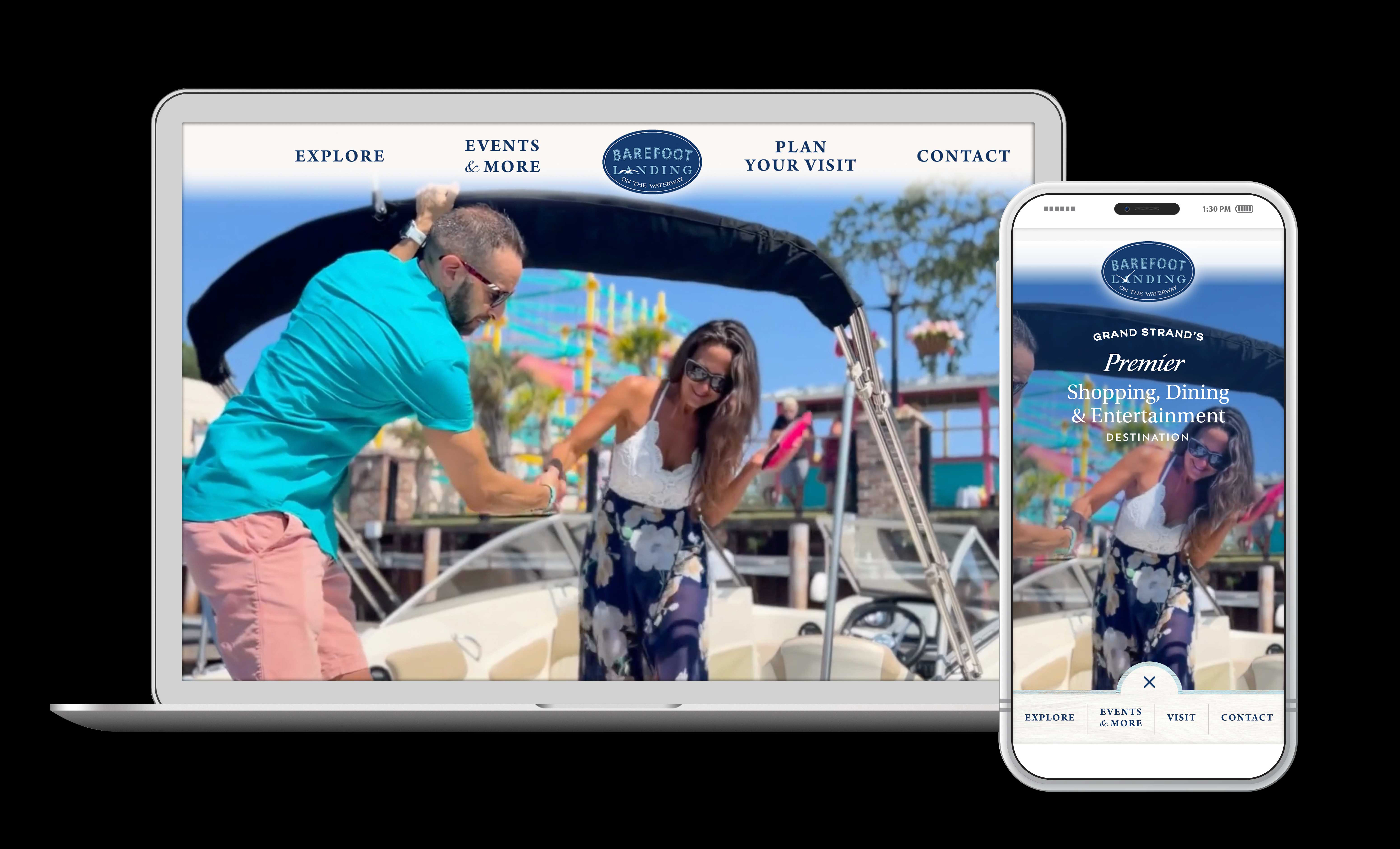 Barefoot Landing Website image